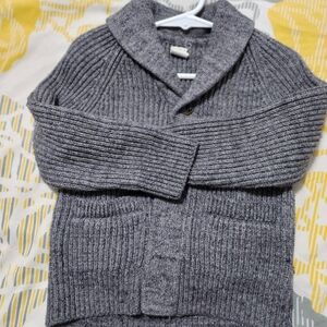 GAP Kids Gray Cardigan with Shawl Collar